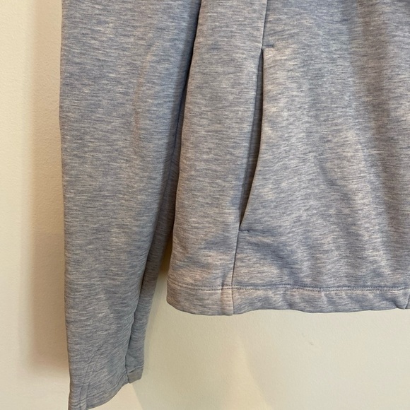 Athleta Gray City Limits Moto Jacket Size Small Asymmetrical Zip - Picture 3 of 5